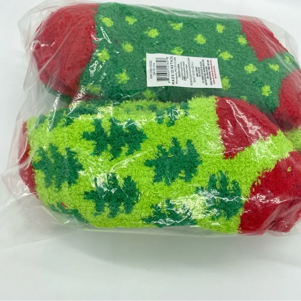 Women’s Fuzzy Plush Cozy Christmas Ankle Socks New